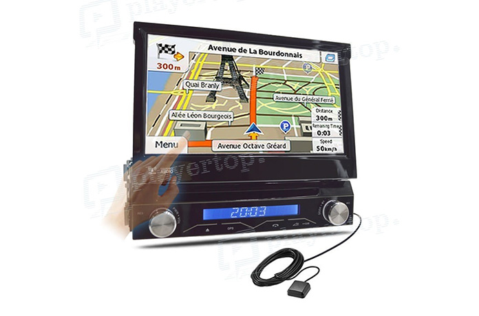 autoradio gps ecran motorisé